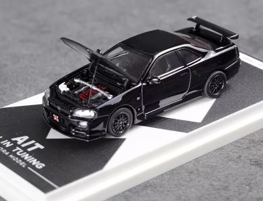 Aurora 1:64 JDM Skyline GTR R34 Z-tune AIT Sports Model Diecast Metal Car New Collection