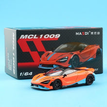 Load image into Gallery viewer, Masdi 1:64 Orange 765LT Racing Sports Model Diecast Metal Car New Collection
