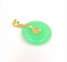 Load image into Gallery viewer, Nature Jade Pendant Necklace Gift Jewelry charm Blessing Fu Fortune Round Luck e
