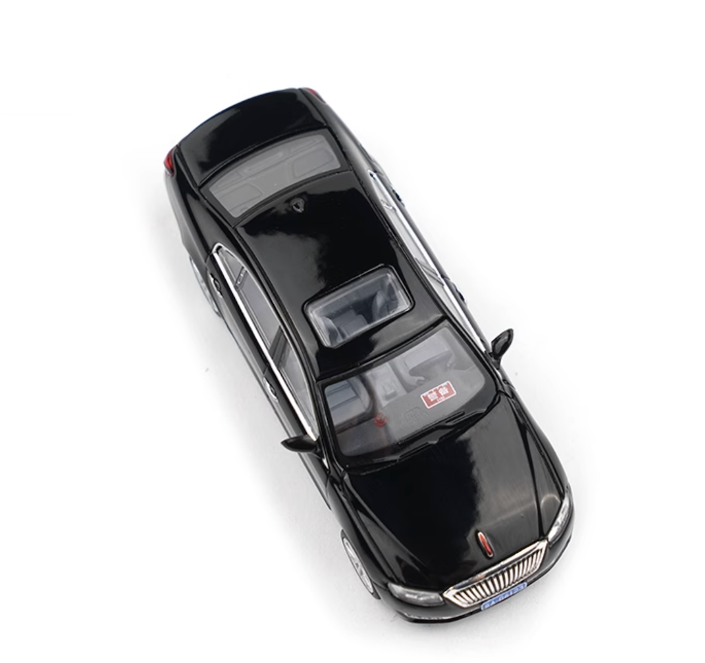 XCARTOYS 1:64 Black HQ Hongqi H7 Sedan Model Toy Metal Car