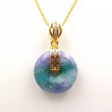 Load image into Gallery viewer, Nature Jade Round Pendant Necklace Gift Jewelry charm Blessing Lucky Accessory B
