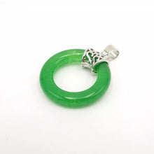 Load image into Gallery viewer, Nature Jade Ring Round Pendant Necklace Gift Jewelry charm Blessing Fortune g
