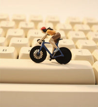 Load image into Gallery viewer, 1:64 Painted Figure Model Miniature Resin Diorama Sand Riding Cycling Bicycle
