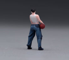Load image into Gallery viewer, 1:64 Painted Figure Model Miniature Resin Girl Sporty Lady Woman Basketball
