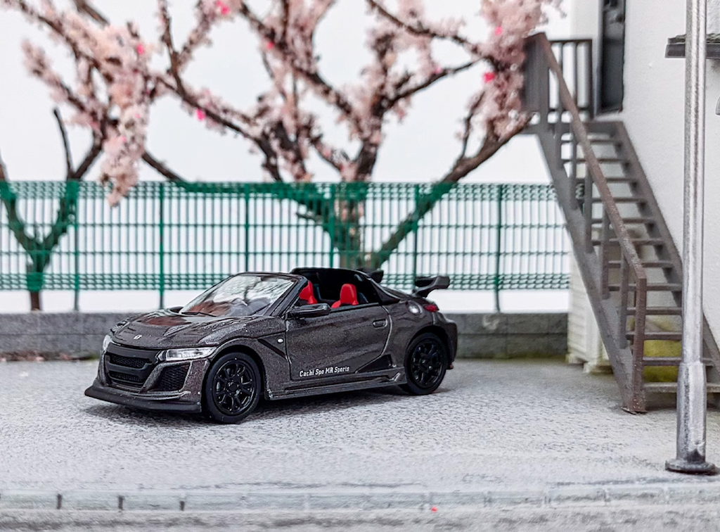 Mortal 1:64 Gray S660 Mugen Convertible Sports Model Diecast Metal Car New