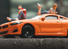 Load image into Gallery viewer, 1:64 Painted Figure Mini Model Miniature Resin Diorama Sand Lying Couple Relaxe New Scene
