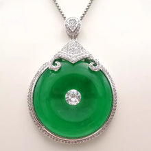 Load image into Gallery viewer, Nature Jade Ruyi Peace Pendant Necklace Gift Jewelry charm Blessing Fortune b
