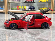 Load image into Gallery viewer, MH 1:18 Red JDM Civic Type R EK9 B16B Vtec Engine Model Diecast Metal Car New Collection
