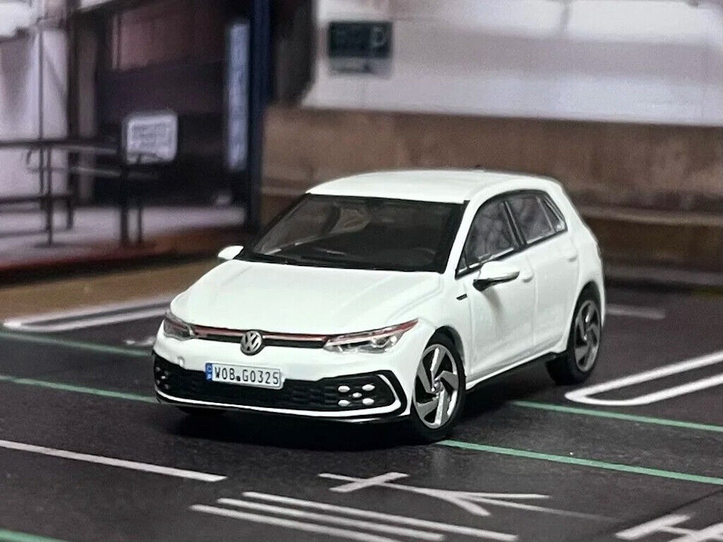 GCD 1:64 White VW Gulf MK8 GTI Sport Hatchback Model Diecast Metal Car New Collection