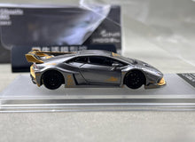 Load image into Gallery viewer, King 1:64 Gray Gold Huracan GT Widebody Sports Model Diecast Metal Car New Collection

