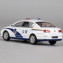 Load image into Gallery viewer, SC 1:64 White Police VW Magotan B6 Sedan Sports Model Diecast Metal Car New Collection
