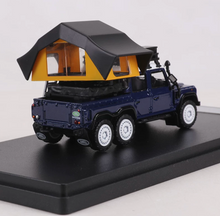 Load image into Gallery viewer, Shadow 1:64 Blue Defender 6x6 Pickup Truck Camper Model Diecast Metal Car New Collection
