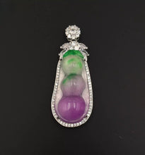 Load image into Gallery viewer, Nature Jade Fortune Beans Pendant Necklace Gift Jewelry charm Blessing Lucky f
