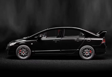 Load image into Gallery viewer, WELL 1:18 Black JDM Civic Vtec Type R FD2 Sports Diecast Model Metal Car New

