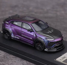 Load image into Gallery viewer, Flame 1:64 Purple Carbon URUS Widebody SUV Sports Model Diecast Metal Car New Collection
