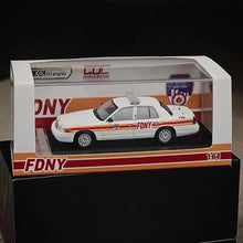 Load image into Gallery viewer, GOC 1:64 HEC Crown Victoria CV Fire FDNY Police Model Diecast Metal Car New Collection
