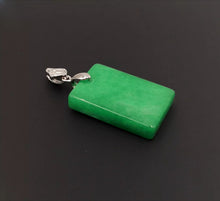 Load image into Gallery viewer, Nature Jade Rectangle Pendant Necklace Gift Jewelry charm Blessing Lucky gs
