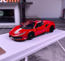 Load image into Gallery viewer, TPC 1:64 Red 488 Pista Convertible Racing Sports Model Diecast Metal Car New Collection
