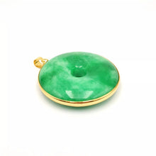 Load image into Gallery viewer, Nature Jade Large Green Round Pendant Necklace Gift Jewelry charm Blessing Lucky

