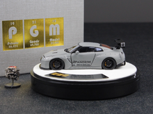 Load image into Gallery viewer, PGM 1:64 Gray GTR R35 Rocket Bunny Engine Round Model Diecast Metal Car New Collection
