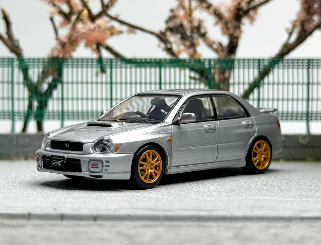 1:64 Furuya Silver Impreza WRX STI VII 7 Sedan Sport Model Diecast Metal Car