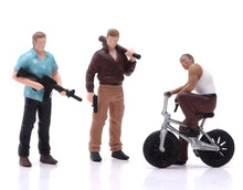 Load image into Gallery viewer, 1:64 Painted Figure Model Miniature Resin Diorama Toy Ganster Men Set Street
