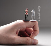 Load image into Gallery viewer, 1:64 Painted Unpainted Figure Model Miniature Resin Diorama Silk Socks Sexy Lady New
