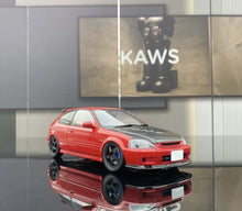 Load image into Gallery viewer, MH 1:18 Red JDM Civic Type R EK9 B16B Vtec Engine Model Diecast Metal Car New Collection
