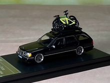 Load image into Gallery viewer, Mortal 1:64 Black VIP S124 E300 Wagon Roof Bike Model Diecast Metal Car New
