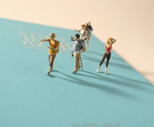 Load image into Gallery viewer, 1:64 Painted Figure Model Miniature Resin Diorama Sand Outdoor Explore Hiking
