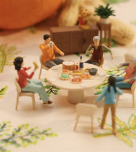 Load image into Gallery viewer, 1:64 Painted Figure Model Miniature Resin Diorama Sand Reunion Dinner Gathering
