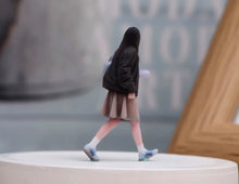 Load image into Gallery viewer, 1:64 Painted Figure Model Miniature Resin Diorama Toy Sand Walking Girl Casual
