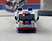 Load image into Gallery viewer, Supcar 1:64 White Blue H300 Flatbed Trailer Truck Model Diecast Metal Car New Collection
