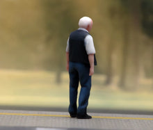Load image into Gallery viewer, 1:64 Painted Figure Model Miniature Resin Sand Diorama Old Man with Vest Elderly
