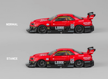 Load image into Gallery viewer, CM 1:64 Red JDM LBWK GTR ER34 #5 Racing Sports Model Diecast Metal Car New
