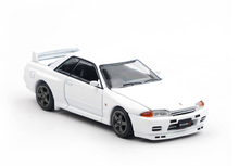 Load image into Gallery viewer, Poprace 1:64 White JDM Skyline GTR R32 Sports Model Diecast Metal Car BN
