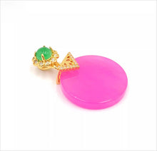 Load image into Gallery viewer, Nature Jade Round Pendant Necklace Gift For Woman Jewelry charm Blessing Lucky G
