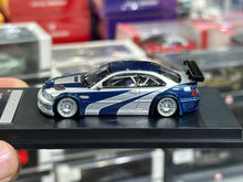 Load image into Gallery viewer, MJ 1:64 NFS Silver Blue M3 GTR E46 Coupe Sports Model Diecast Metal Car New Collection
