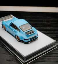 Load image into Gallery viewer, Zincit 1:64 Blue 911 964 Singer DLS Sports Model Diecast Metal Car New Collection
