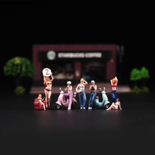 Load image into Gallery viewer, 1:64 Painted Figure Model Miniature Resin Diorama Sand Toy Beauty Girl Sexy Lady New

