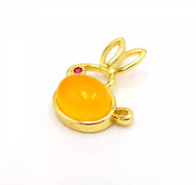 Load image into Gallery viewer, Nature Jade Cute Rabbie Pendant Necklace Gift Jewelry charm Blessing Lucky b
