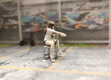 Load image into Gallery viewer, 1:64 Painted Figure Miniature Mini Resin Model Diorama Girl Sitting On Chair Set
