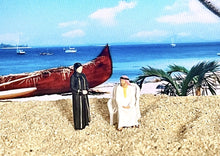 Load image into Gallery viewer, 1:64 Painted Figure Model Miniature Resin Diorama Sand Saudi Robe Man Lady Toy
