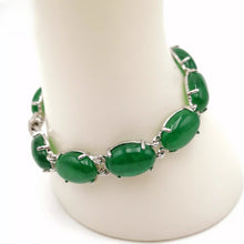 Load image into Gallery viewer, Nature Jade Beaded Bracelet Jewelry Blessing Lucky Fortune Gift For Her Green O
