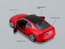 Load image into Gallery viewer, Bburago 1:24 Red RS5 Coupe Racing Sports Model Toy Diecast Metal Car Box BN
