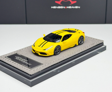 Load image into Gallery viewer, HH 1:64 Yellow 458 Speciale Sports Model Diecast Resin Car New Collection
