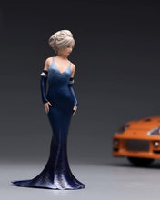 Load image into Gallery viewer, 1:24 Painted Figure Model Miniature Resin Diorama Navy Dinning Dress Lady Woman
