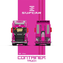 Load image into Gallery viewer, Supcar 1:64 Pink S730 Flatbed Container Truck Model Diecast Metal Car New Collection
