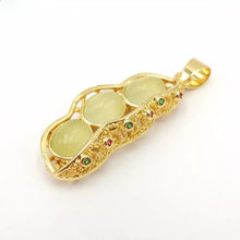 Load image into Gallery viewer, Nature Jade Lucky Beans Pendant Necklace Gift For Woman Jewelry charm Blessing C
