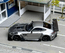 Load image into Gallery viewer, RM 1:64 Silver AMG GTS Widebody Racing Sports Model Diecast Metal Car New Collection
